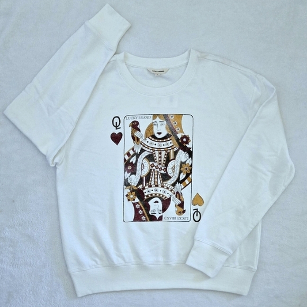 Lucky🍀 Brand Queen👸 of Hearts ❤ Sweatshirt - NWT